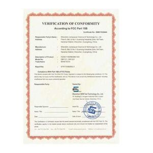Shaanxi Sibeier(Sbe) Electronic Technology Co., Ltd. Certifications