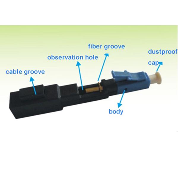 Quick Connect Fiber Optic Connectors LC / UPC Single Mode Blue Color