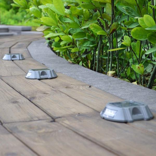 107*95*23mm Solar Powered Road Stud Light LED Reflective Ground Light Path Deck Dock Warning Light