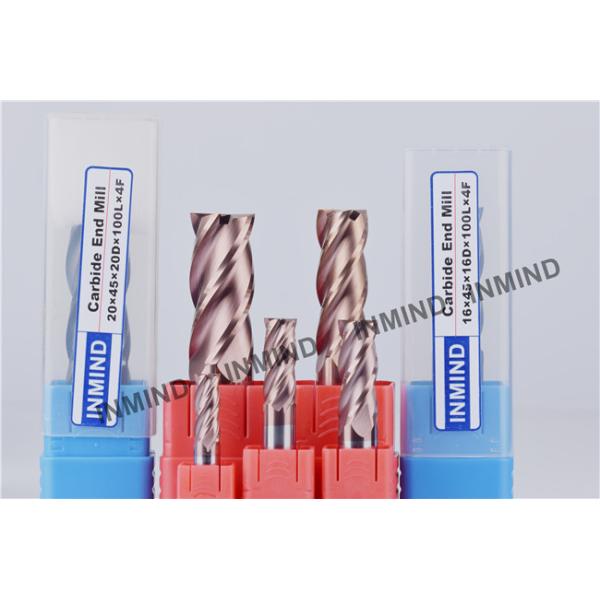 Milling Machine Tools Carbide End Mill Cutter With 0.5 - 0.6 UM Grain Size H6 Tolerance