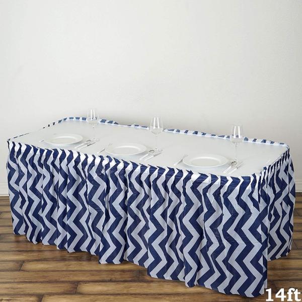Custom Printed Table Skirts Water Repellent With Pink Polka Dot Pattern
