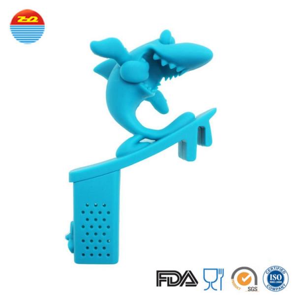 Buy Wholesale Funny Surfing Shark Silicone Tea Infuser at wholesale prices