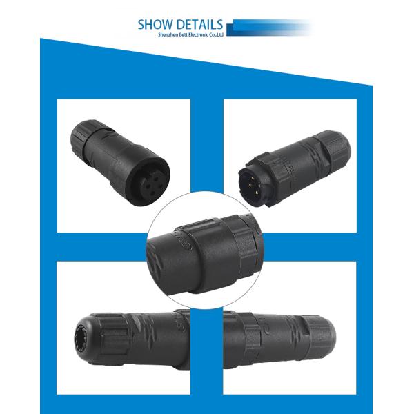 M14 Small Self Lock Waterproof Electrical Assembly Push Lock Connector 2 3 Pin