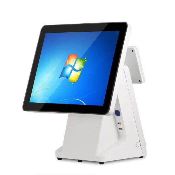 Buy Intel Atom D525 Industrial Touch POS Terminal With 15" And 12" Dual Screens at wholesale prices