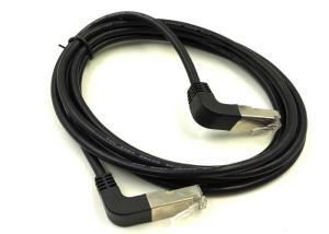 Quality Double UP Angle Ethernet Lan Cable / Cat6 FTP Stp Patch Cord Custom Jacket Material for sale