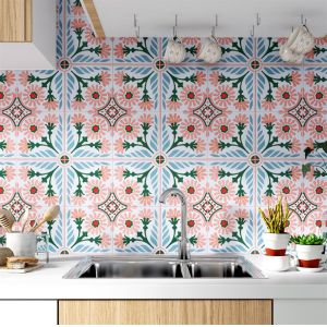 Quality Pink Ceramic Rustic Tile 20x20cm Clay Indoor Wall Floor Tile for sale