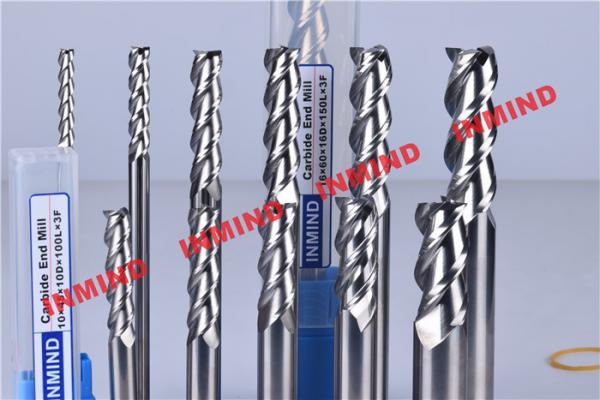 Standard Length Type 2 Flute Aluminum End Mill For Aluminum Bright Finish No Coating