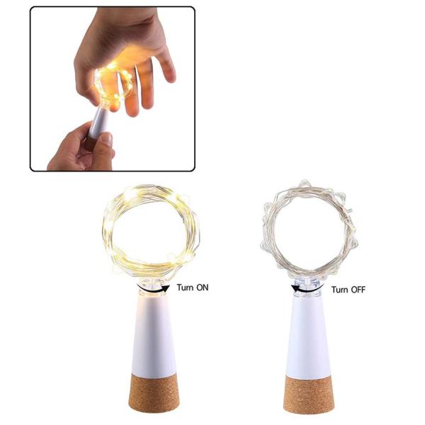 15 LEDs Cork Bottle Fairy Lights USB Rechargeable Copper Wire String Lights For Bedroom Room Home Wedding Party Decoration