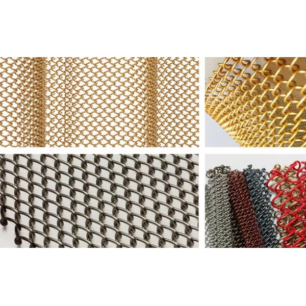 Architectural Metal Mesh Curtain 2mm Wire Diameter 40-85% Open Area
