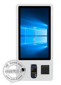 China Capacitive Touch Screen Self Service Kiosk 32 Inch Credit Card Bill Payment Machine with QR Code NFC Card Reader on sale