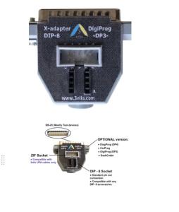 Quality X-ADAPTER DB25 to DIP-8 for pogo pin TSSOP /MSOP /SOIC connect DIGI PROG -DP3 programmer device for sale