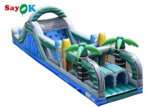Quality 48ft Interactive Inflatable Obstacle Course Funny Bouncy House Inftable For Party Events for sale