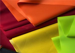 Quality Yellow Polyester Pvc Coated Fabric For Bags / Polyurethane Polyester Fabric for sale