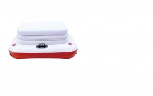 Quality PVC Inflatable Beach Cooler 0.40mm Inflatable Outdoor Furniture White Red for sale