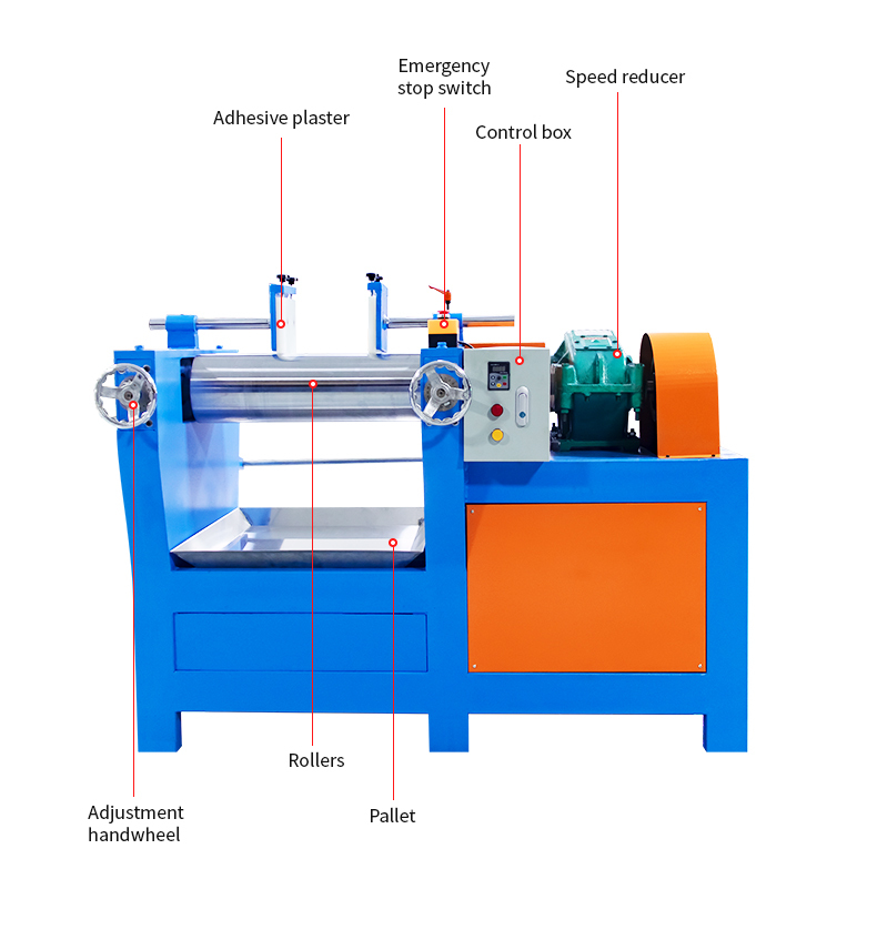 7 Inch Automatic Rubber Milling Machine Solid Silicone Rubber Mixing Machine