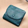Buy cheap Litchi Grain Mini Ladies Wallet Purse Cow Leather Black Coin Purse With Button from wholesalers