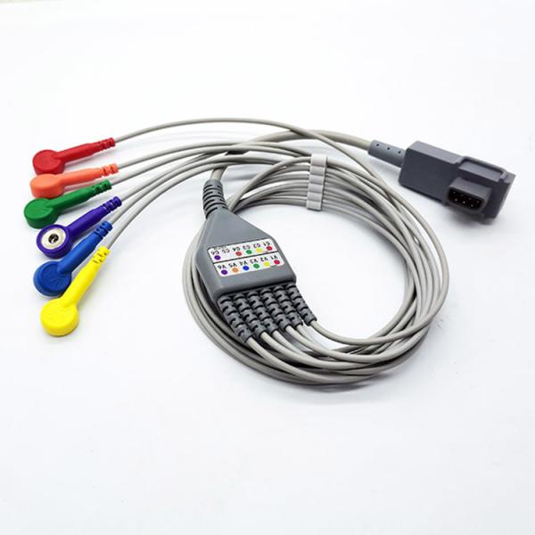 4 Leads 6 Leads TPU ECG Cables And Leadwires For Patient Monitor