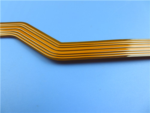 Dual Layer Flexible PCB at 2 oz with 0.3mm thick Built On Polyimide