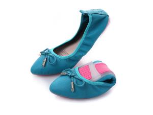 Quality high quality pale blue sheepskin shoes girl shoes maternity shoes foldable flat shoes pointed ballet shoes BS-16 for sale