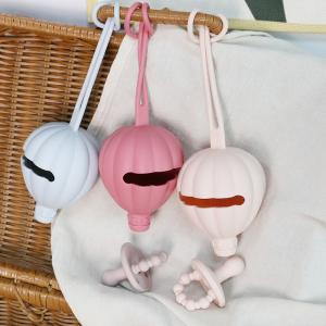 Quality Hot Air Balloon Silicone Pacifier Case , Eco Friendly Dummy Holder Case OEM for sale