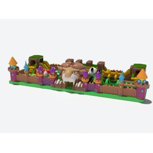 Quality Lion Theme Park Slides Inflatable Jumping Castle For Children for sale