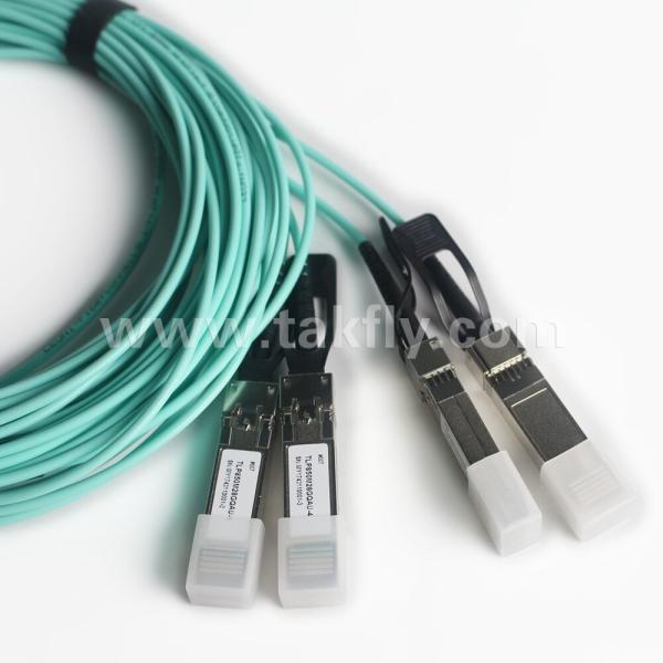 Buy 100Gb/s QSFP28 To 4x SFP28 Breakout Active Optical Cable AOC Cable Fast Data Transfer at wholesale prices