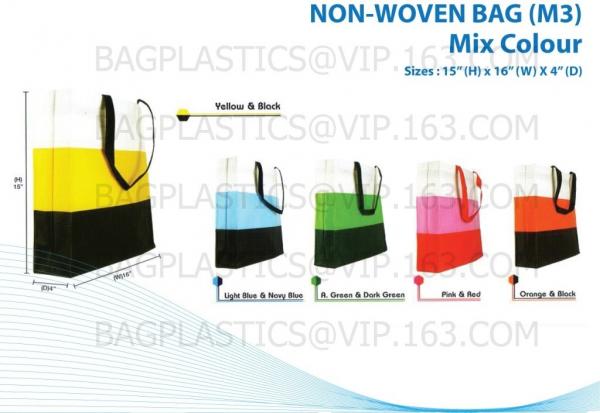 Promotional Custom Logo Printed Non Woven Bag, Non Woven Shopping Bag, Factory price rpet non woven bag black woven bag