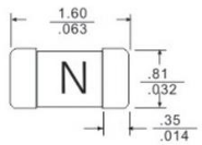 Slow Blow Surface Mount Fuse 0603 SMD Fuse 06.100 Series 35A 50A