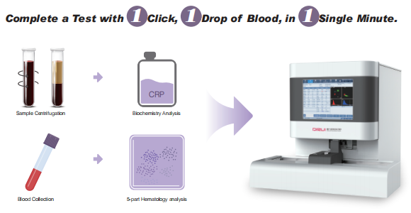 Dirui 5 Part Full Automatic Hematology Analyzer With Auto-Loader CRP Function