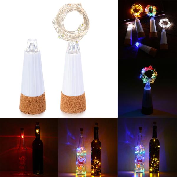 15 LEDs Cork Bottle Fairy Lights USB Rechargeable Copper Wire String Lights For Bedroom Room Home Wedding Party Decoration