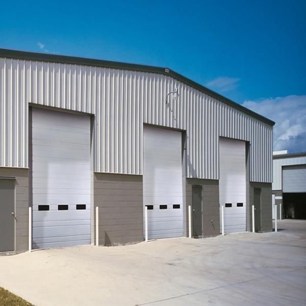 Double Skinned Panels Overhead Sectional Door Wind Resistance