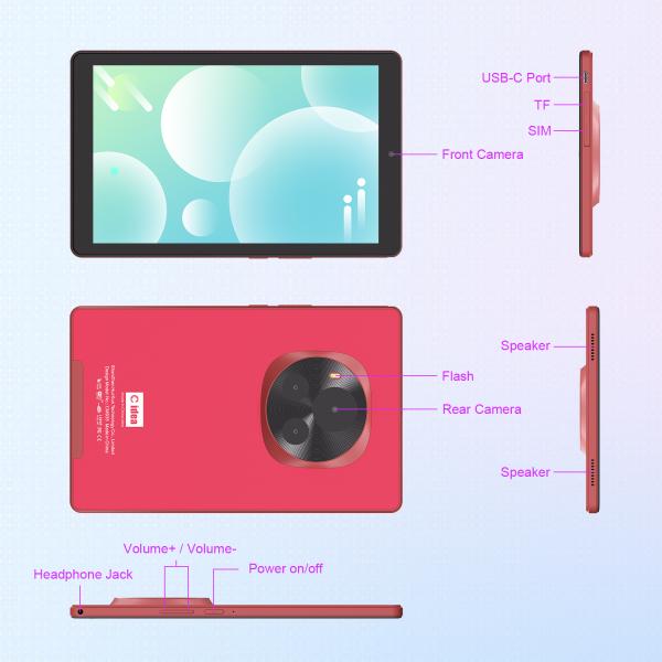 C Idea 9 Inch Quad Core Tablet 800x1280 IPS Screen Android Tablet With Pen CM935 Red