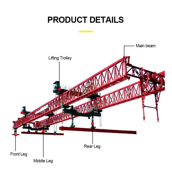 Construction Use Launcher Crane Double Girder Gantry Truss Type