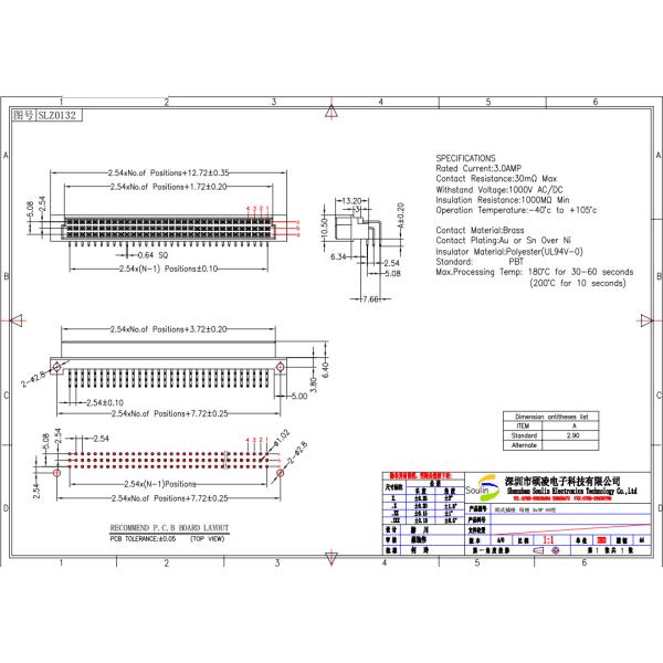 Gray PBT Tube DIN41612 3 Row Connector Straight Right Angle H11.5 PC4.0