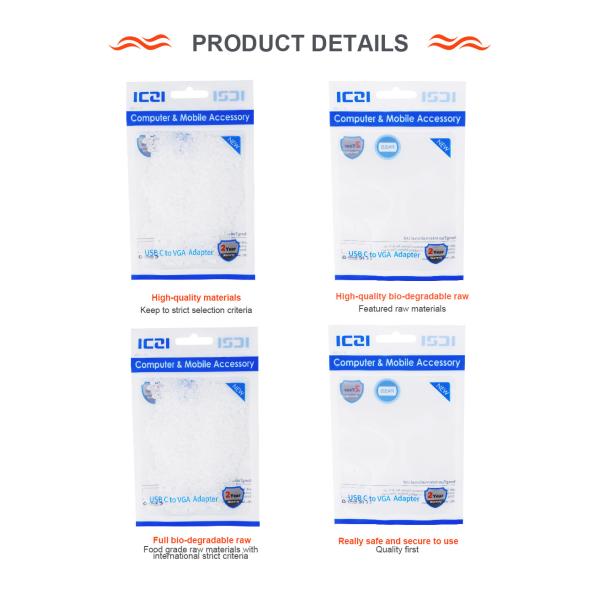 Translucent Paper Plastic Composite Bag Digital Connection Line ODM