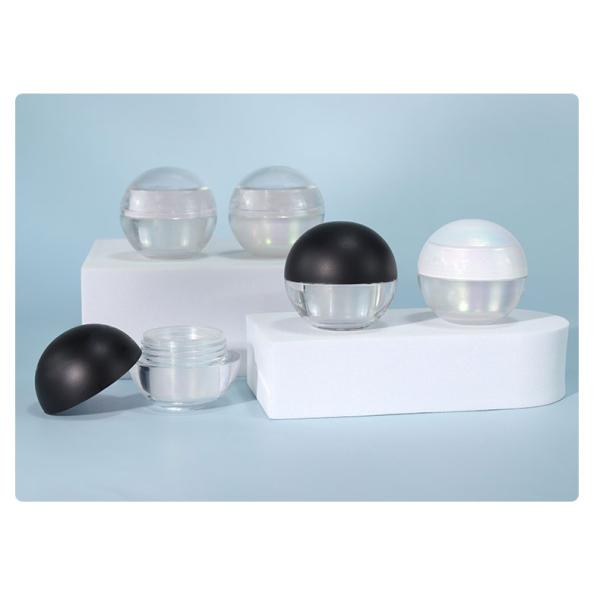 Plastic Cosmetic Cream Jar Small 5g Cream Jar Double Layer With PS Collar