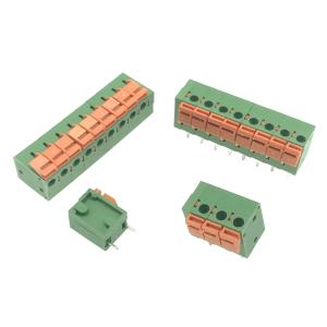 Quality 5.08mm Pitch PCB Screwless Spring Terminal Block Vertical Wiring Entry for sale