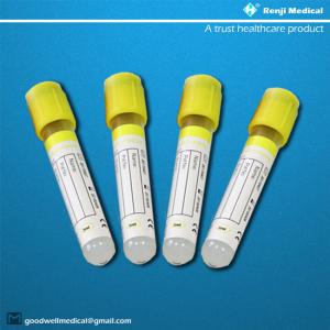 China CE Transparent Vacuum Tube Blood Sample with multi color caps on sale