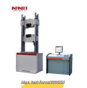 China Easy Operation 2000KN Micro Electro Hydraulic Servo Tensile Compression Testing Machine on sale