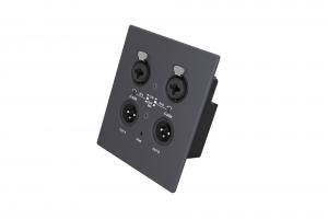 Quality 2 In 2 Out Dante Audio Interface Aluminum , Dante XLR Wall Plate PoE Power Supply for sale