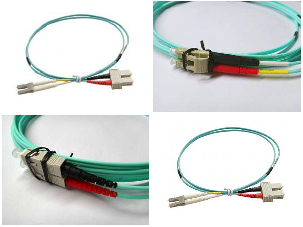 Duplex PC UPC LSZH Single Mode Fiber Patch Cord / Fiber Optic Jumper Cable