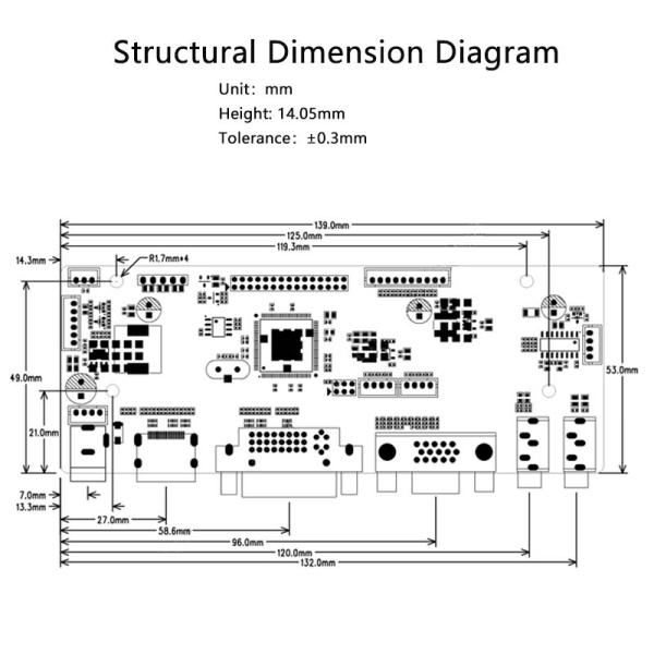 ZY08012 V1.0 Universal Lcd Controller Board Multi Function Display Driver Board