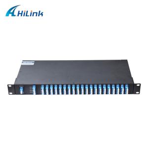 Quality Flat Top DWDM Multiplexer 1310nm OSC Port Monitor Port 1U Rack Mount 100GHz Duplex LC/UPC C21-C60 40CH for sale