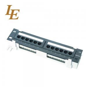 China 1U UTP 12 Port Wall Mount CAT5E Patch Panel SPCC Cold Rolled Steel Material on sale