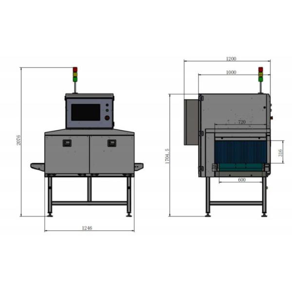 UNX6030N Unicomp X Ray Machine Diode Array 0.4mm Resolution For Food Contamination Check