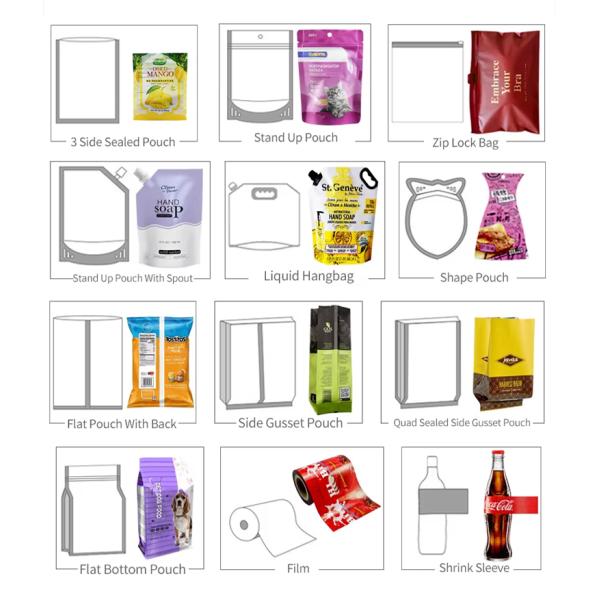 Custom 1kg 2kg 5kg Food Packaging Pouch Plastic Food Flexible Packaging Bags