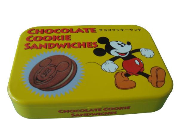 Buy 208g Biscuits Storage Tin Rectangular Cookies Tin Container at wholesale prices