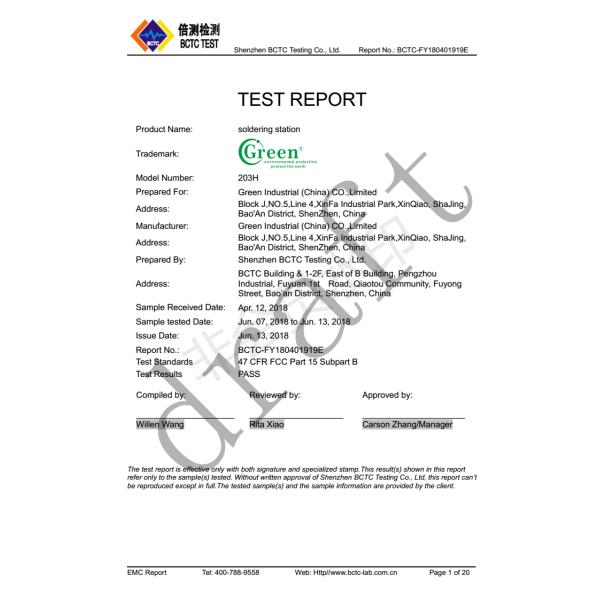 150W High Frequency Soldering Desoldering Station Green 203H