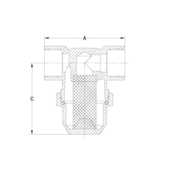 Customized Brass Filter Valve Sand Blast / Nickel Plated FT1004 For Water Filter