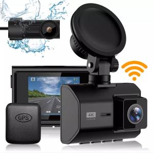 China 4K 2K WDR Dash Cam WIFI GPS Logger Dual Lens Car DVR Novatek96670 Chip on sale